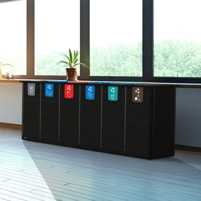Pôle de tri Origin™ Infinity Hexa 420 litres 6 flux de déchets