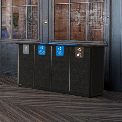 Pôle de tri Origin™ Infinity Quatro 280 litres 4 flux de déchets