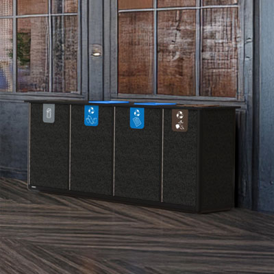 Pôle de tri Origin™ Infinity Quatro 400 litres 4 flux de déchets