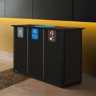 Pôle de tri Origin™ Infinity Trio 210 litres 3 flux de déchets