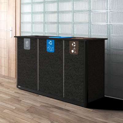 Pôle de tri Origin™ Infinity Trio 290 litres 3 flux de déchets