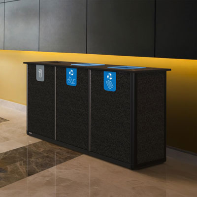 Pôle de tri Origin™ Infinity Trio 330 litres 3 flux de déchets