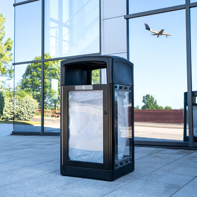 Poubelle de tri Origin™ Vision 110 Fabriquée à partir de matériaux recyclés