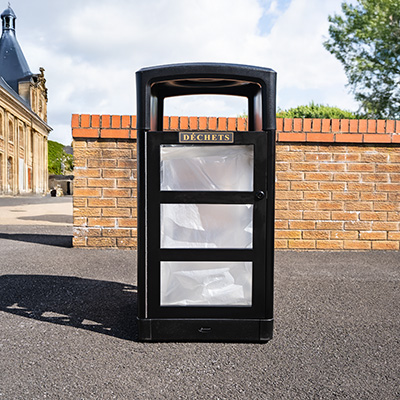 Poubelle transparente Origin™ Aspect 110 Fabriquée à partir de matériaux recyclés