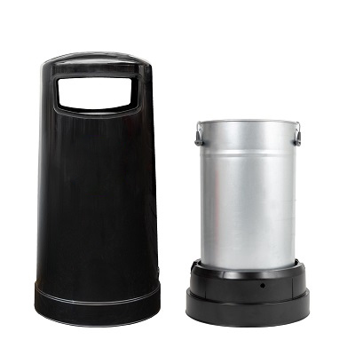 Topsy™ 65 Afvalbak & Express- Zwart met stalen binnenbak 65 liter afvalbak met stalen binnenbak