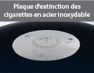 Qu'est-ce que c'est? Plaque d'extinction des cigarettes en acier inoxydable