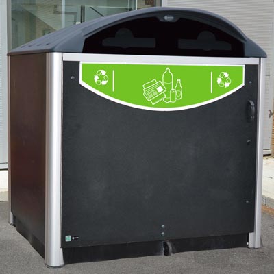 Abri conteneur Modus™ 1280 Modèle pour déchets recyclables