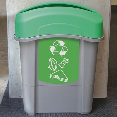 Eco Nexus® 60 Container voor GFT-afval Met groene stickers