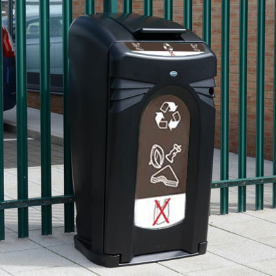 Nexus® City 240 afvalbak voor GFT-afval Met bruine stickers