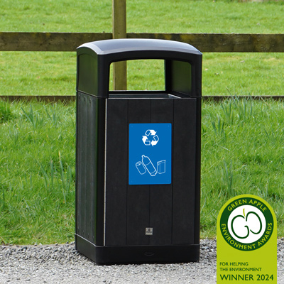 Origin™ Curve 110 afvalscheidingsbak Gemaakt van gerecycled materiaal